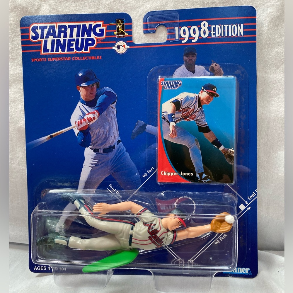 NWT Altanta Braves Chipper Jones Vintage Starting Lineup Figure. 1998. Sealed.